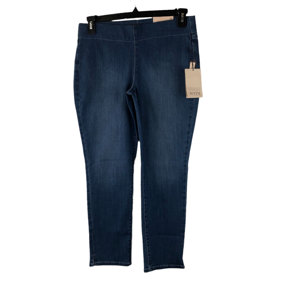 Not Your Daughter's Jeans Pull On Skinny Ankle Jeans Blue NYDJ Women's Size 8P 8 - Picture 2 of 7